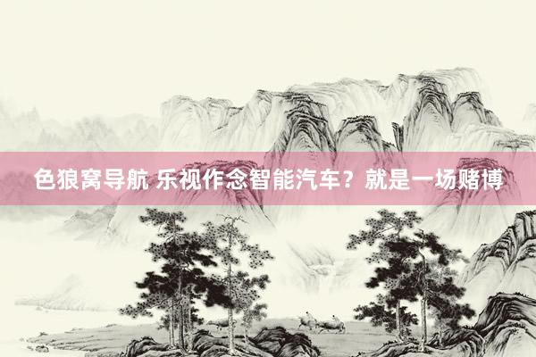   色狼窝导航 乐视作念智能汽车？就是一场赌博