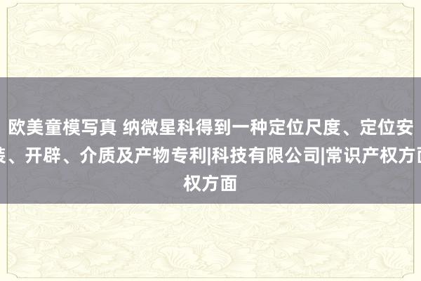   欧美童模写真 纳微星科得到一种定位尺度、定位安装、开辟、介质及产物专利|科技有限公司|常识产权方面