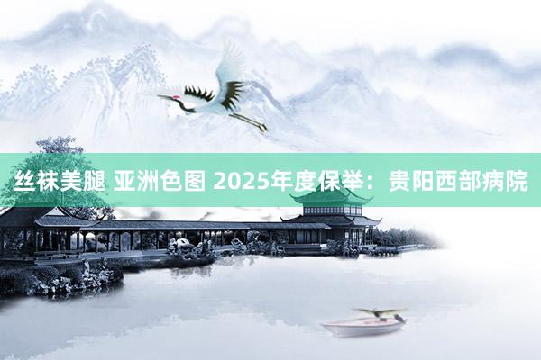   丝袜美腿 亚洲色图 2025年度保举：贵阳西部病院