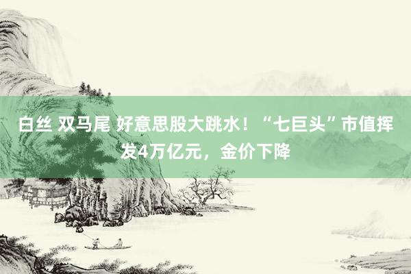 白丝 双马尾 好意思股大跳水！“七巨头”市值挥发4万亿元，金价下降